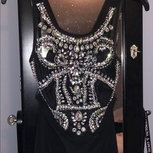 two piece prom dress, slit, size 3/4, worn once